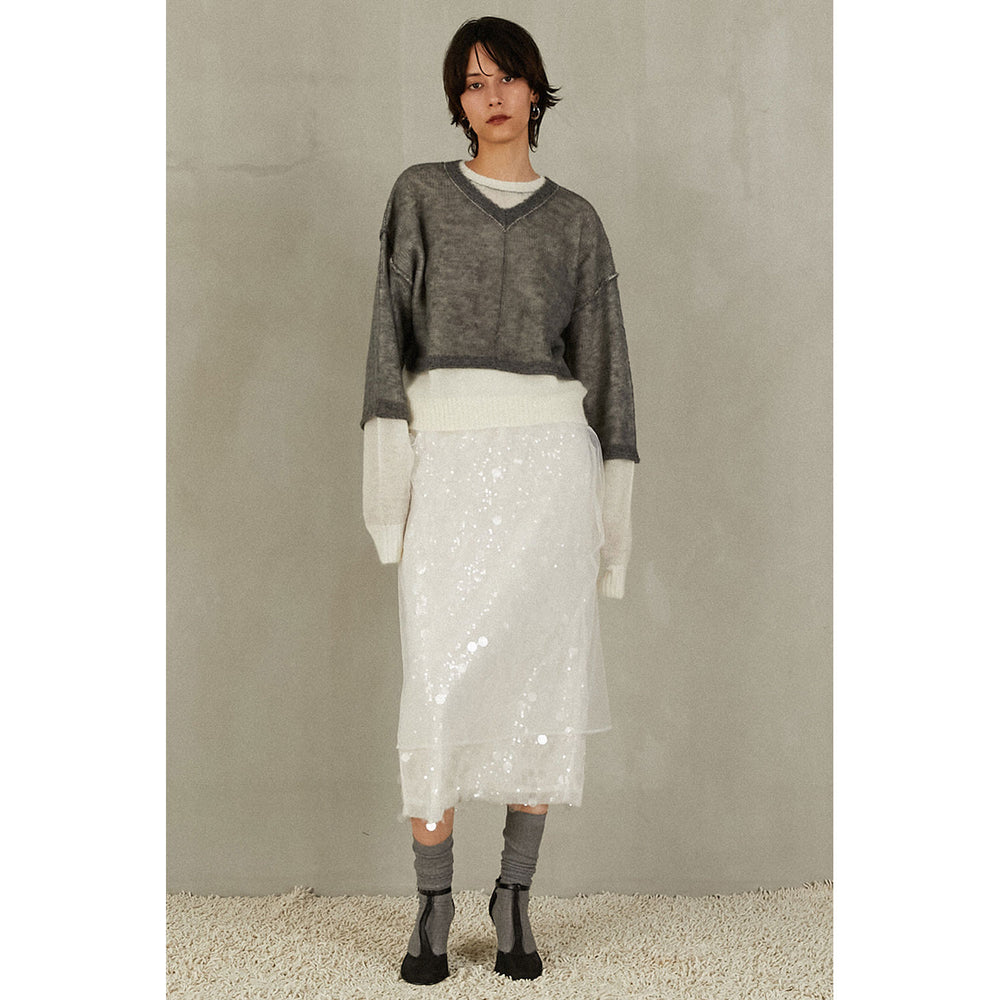 
                  
                    Reversible Mohair Knit -GREY-
                  
                