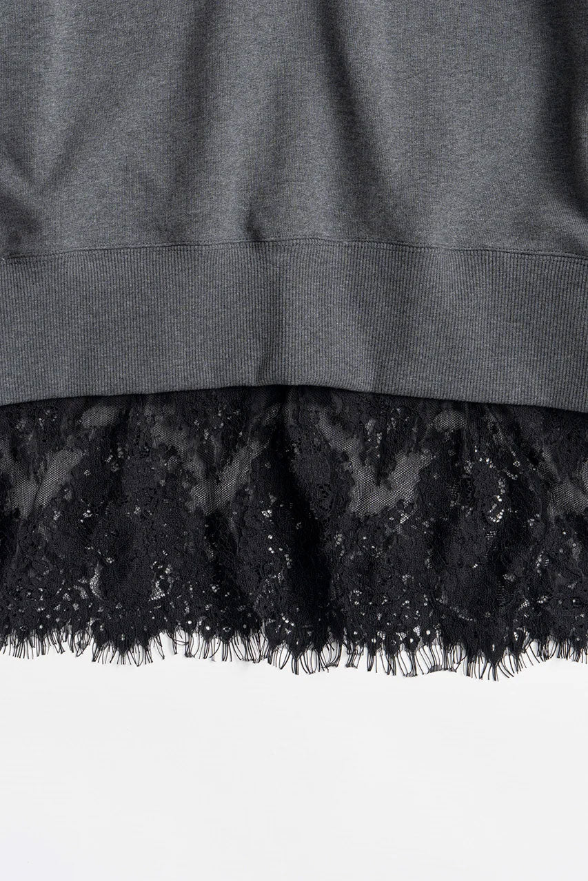 
                  
                    V-Neck Lace Sweatshirt
                  
                