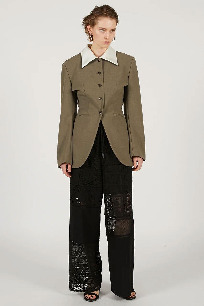 
                  
                    Panel Lace Pants-Black-
                  
                