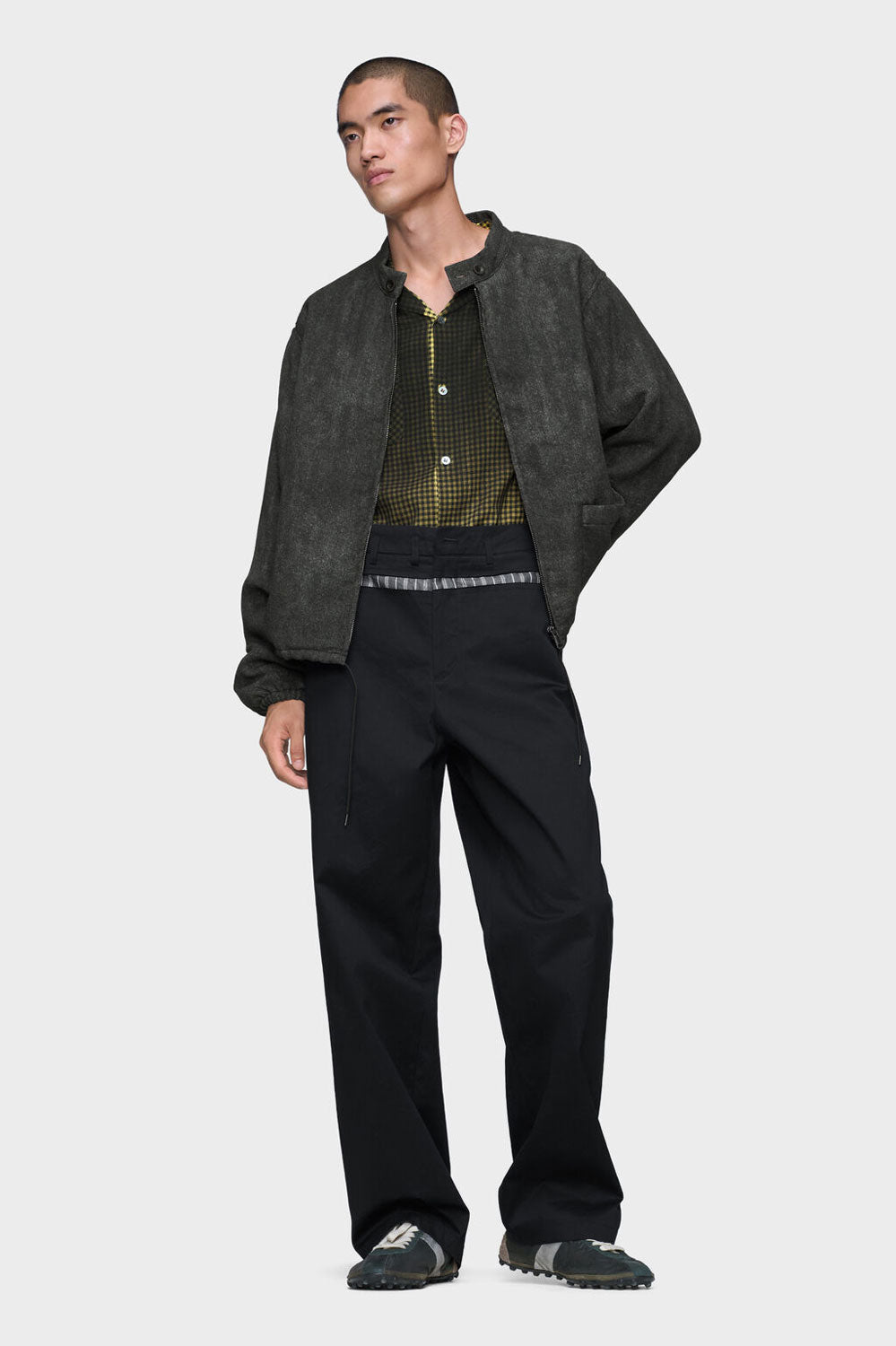 
                  
                    Faded check shirt -YEL/BLK-
                  
                