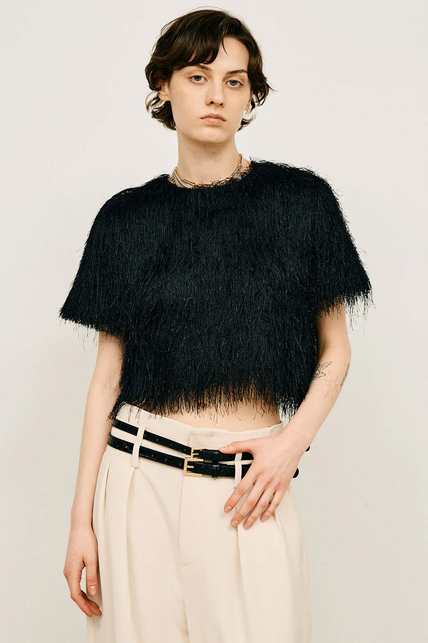 
                  
                    Feather Short Top -BLACK-
                  
                