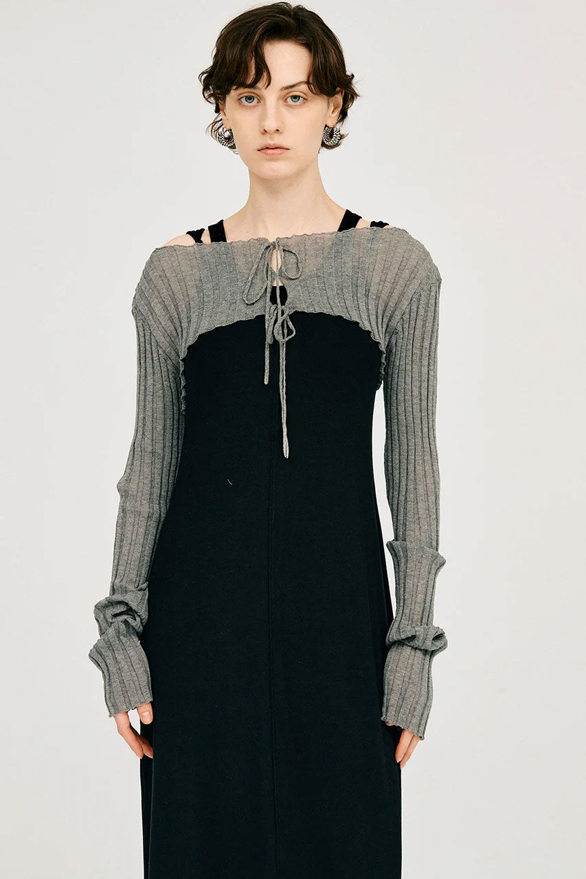 
                  
                    2WAY Sheer Rib Bolero -GRAY-
                  
                