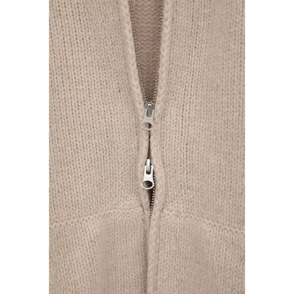 
                  
                    POCKET ZIP KNIT TOPS-GRAY-
                  
                