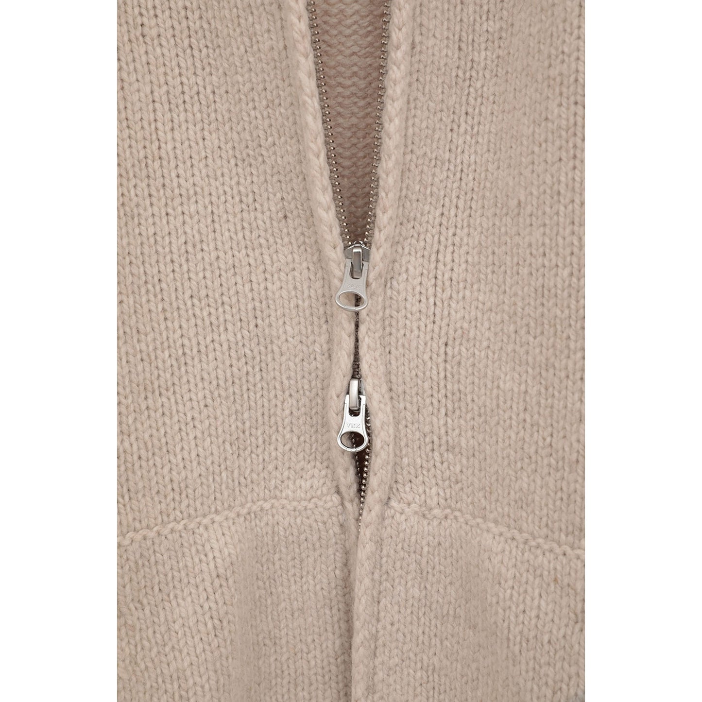 
                  
                    POCKET ZIP KNIT TOPS-GRAY-
                  
                