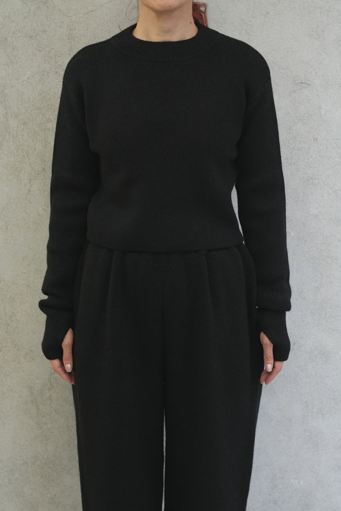 
                  
                    CROPPED SWEATER -BLACK-
                  
                
