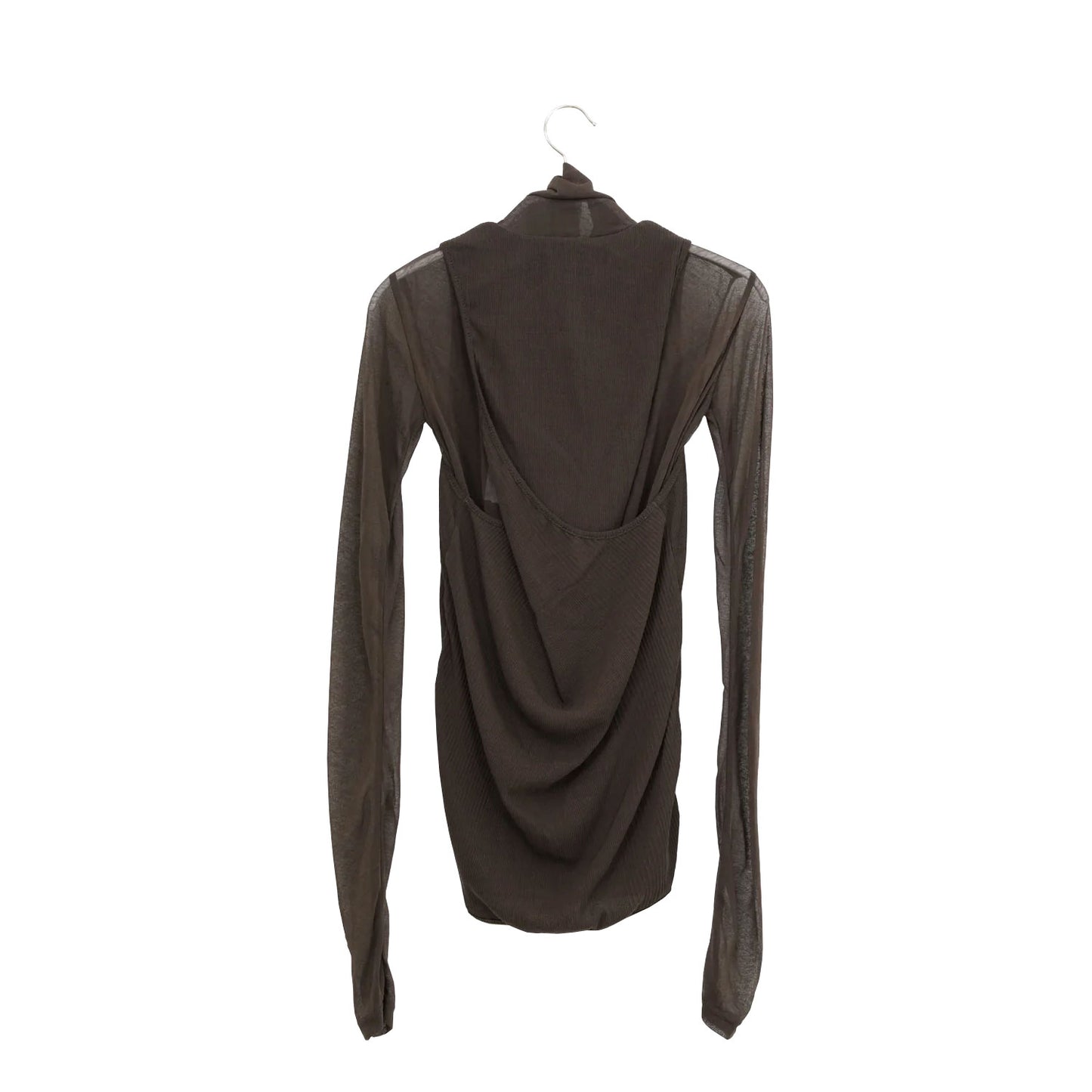 
                  
                    SHEER TWIST BACK TOP-T.MORO-
                  
                