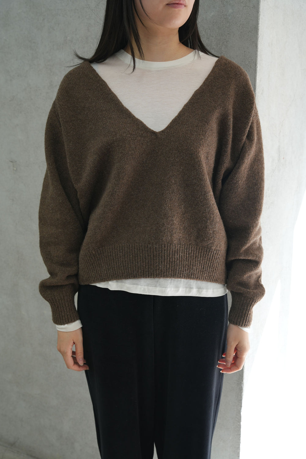 新品タグ付 ＜BASERANGE＞SOAR V NECK KNIT/ニット BASERANGE/ベースレンジ】 SOAR V NECK：ニット | ジャーナル