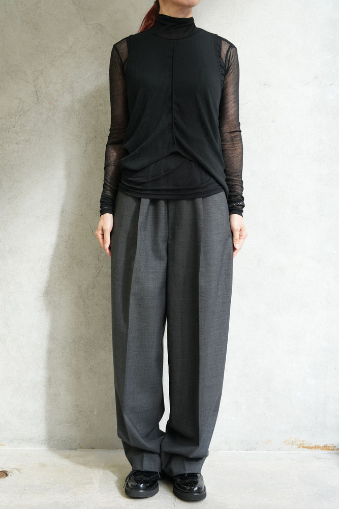 
                  
                    SHEER TWIST BACK TOP-T.MORO-
                  
                
