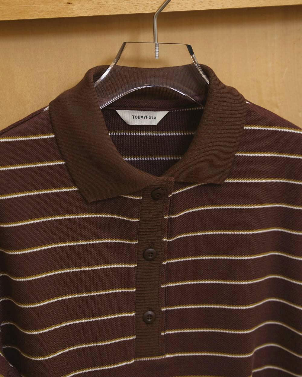 
                  
                    Border Polo Tops -CHOCOLATE-
                  
                