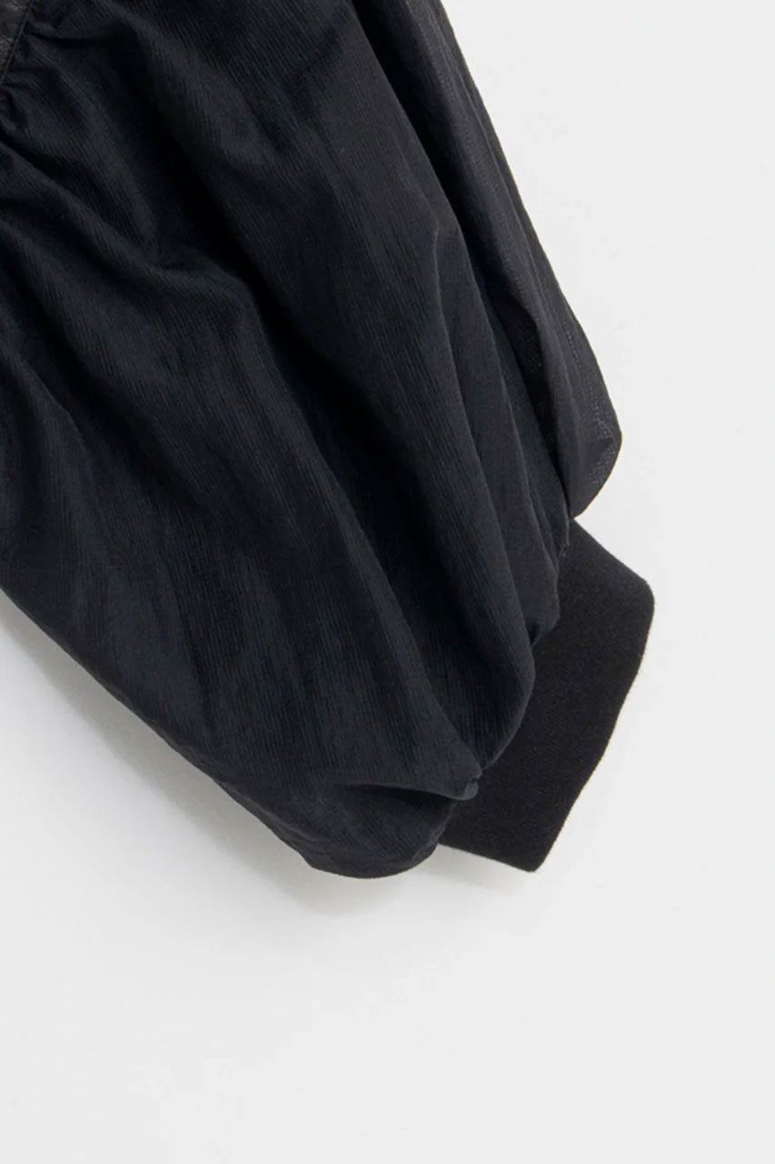 
                  
                    Shear Volume Blouson-Black-
                  
                