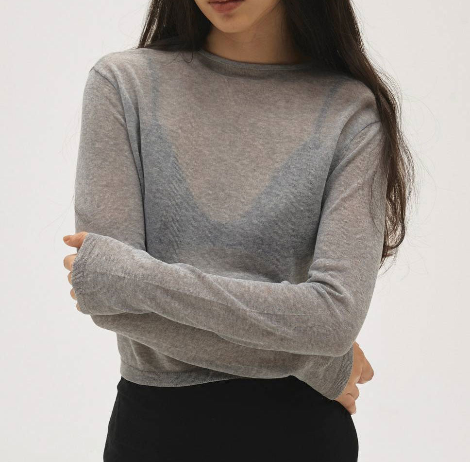 
                  
                    Compact Sheer Knit -GRAY-
                  
                