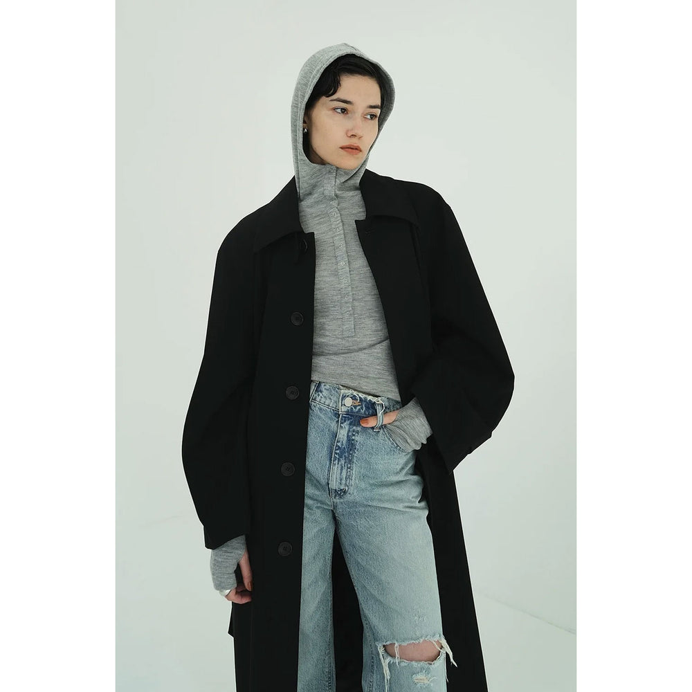 
                  
                    WOOL RIB HOODED TIGHT TOPS -GRAY-
                  
                