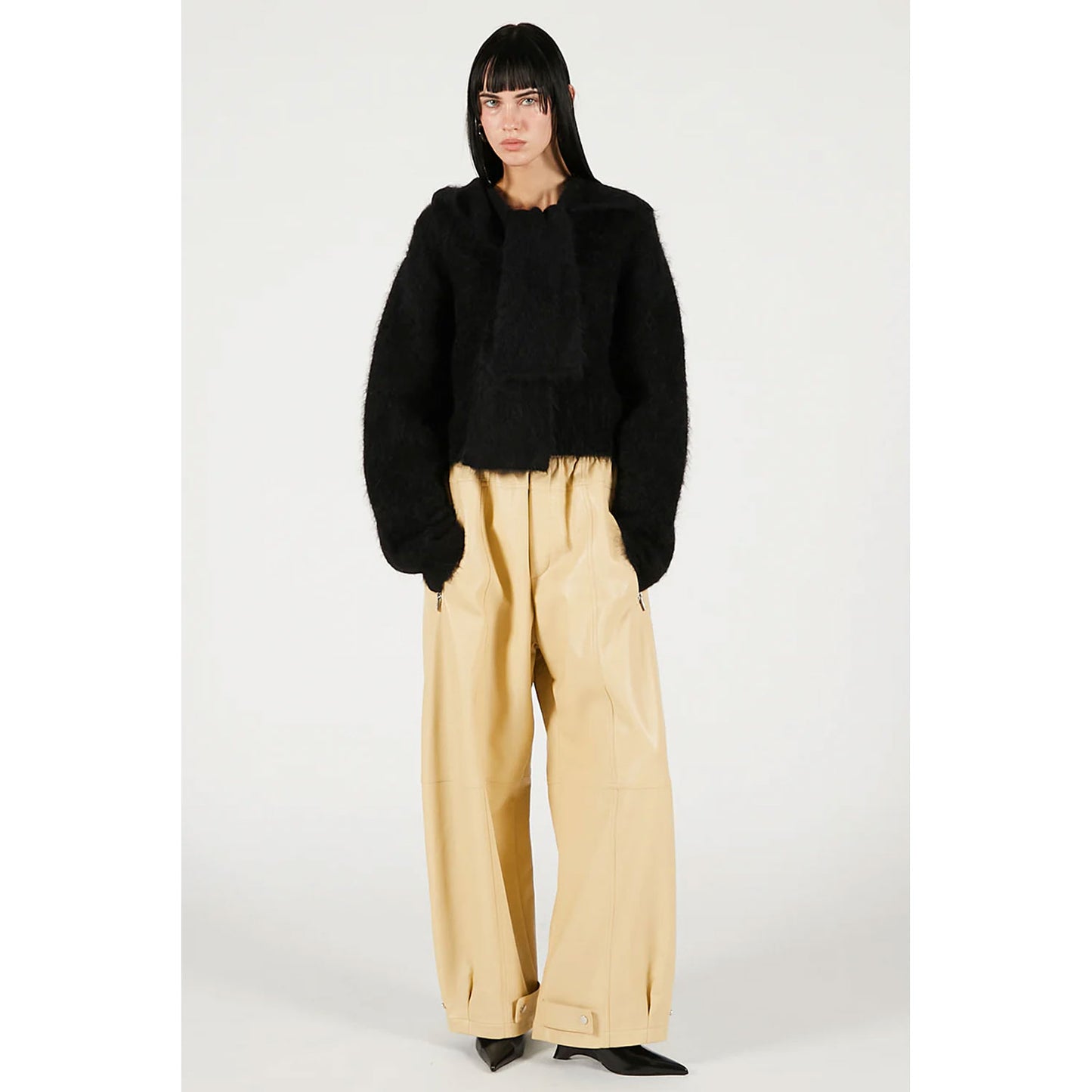 
                  
                    Alpaca Blend 2-Way Hoodie-C.GRY-
                  
                