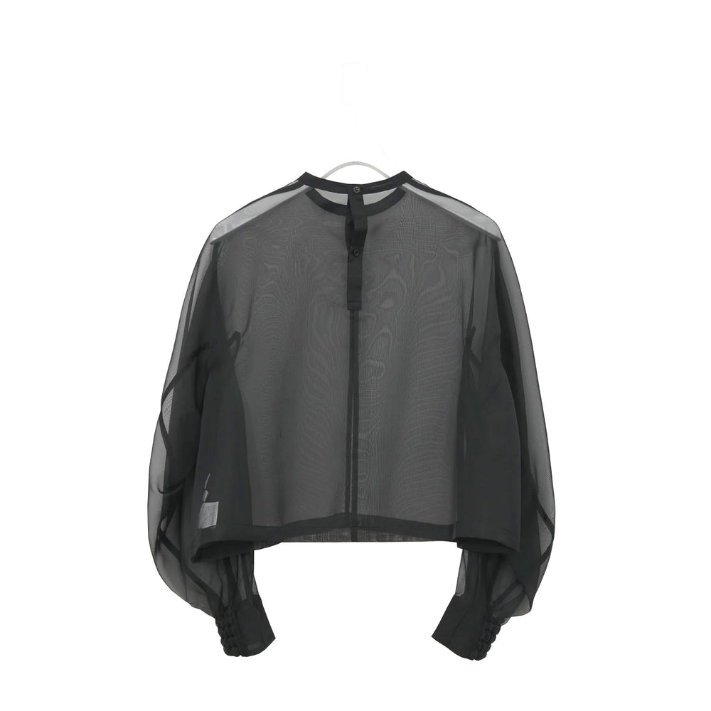 
                  
                    SHEER BLOUSE-BLACK-
                  
                