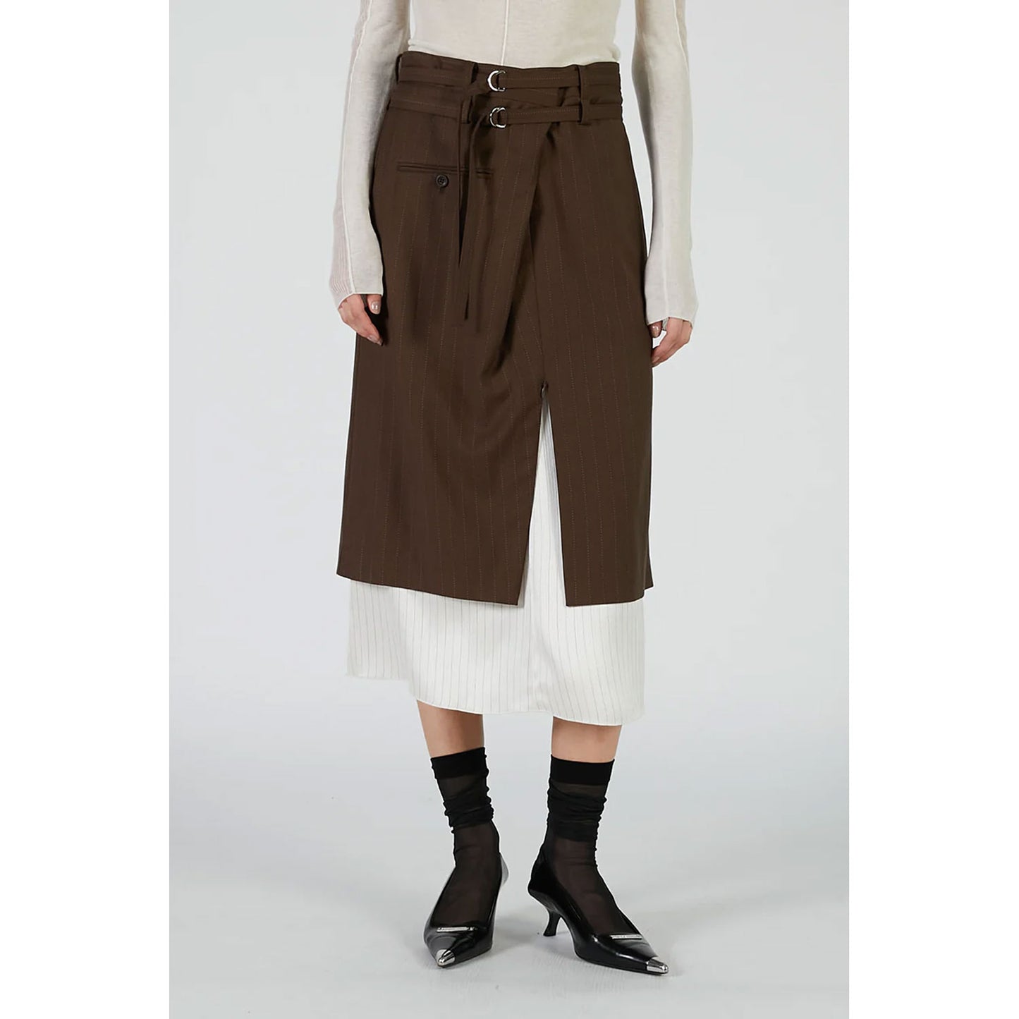 
                  
                    Suiting Midi Skirt-BLACK-
                  
                