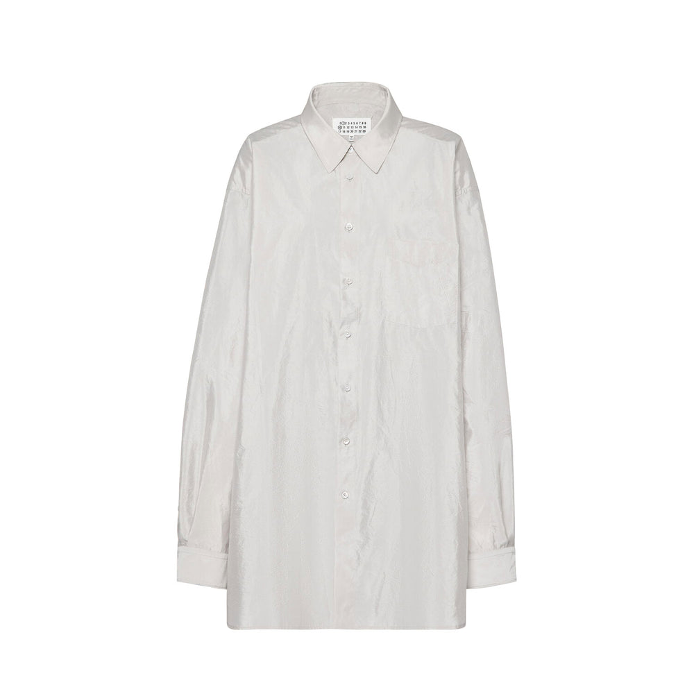 long-sleeved shirt -PEARL GRAY-