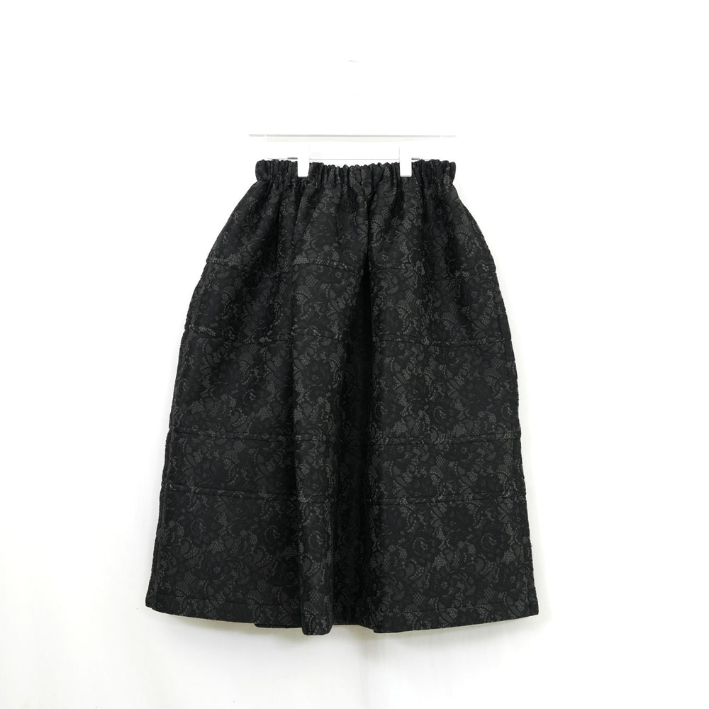 エステルレースボンディングスカート-BLACK-