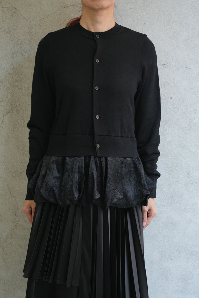 
                  
                    サテンペプラムニットカーデ -BLACK-
                  
                