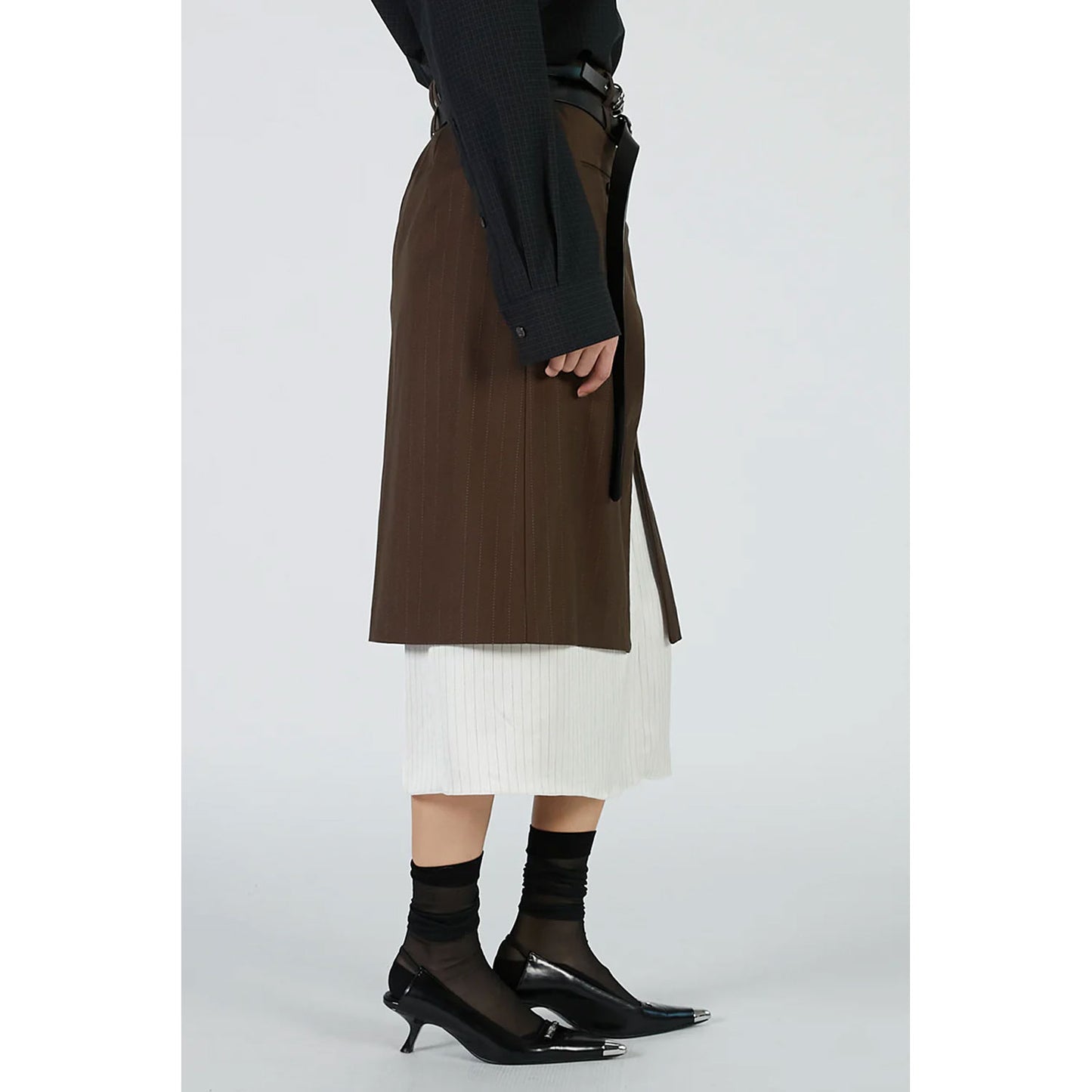
                  
                    Suiting Midi Skirt-BLACK-
                  
                
