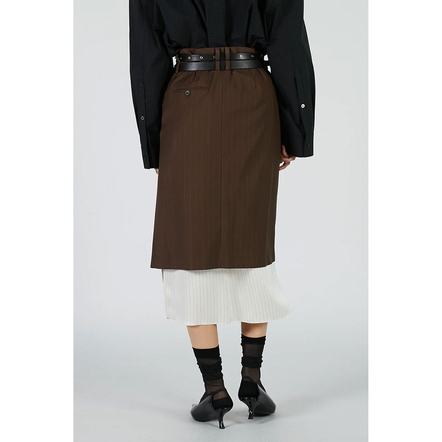 
                  
                    Suiting Midi Skirt-BLACK-
                  
                