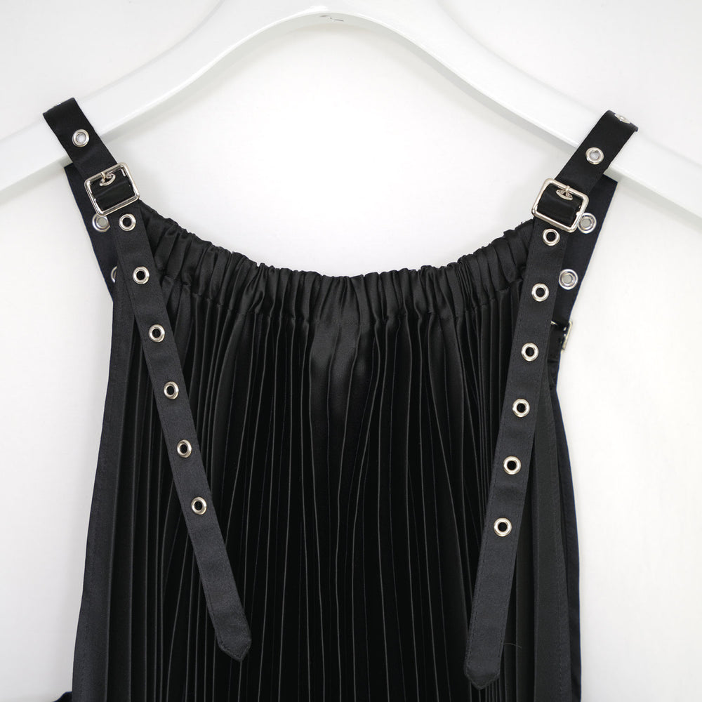 noir kei ninomiyaプリーツショートワンピース プリーツショートワンピース-BLACK- – OBLIGE