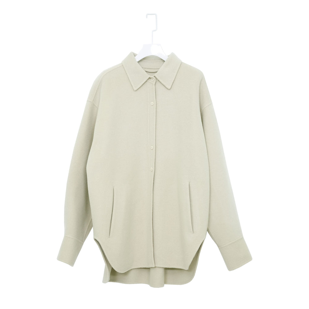Wool Shirts Jacket-SAGE-
