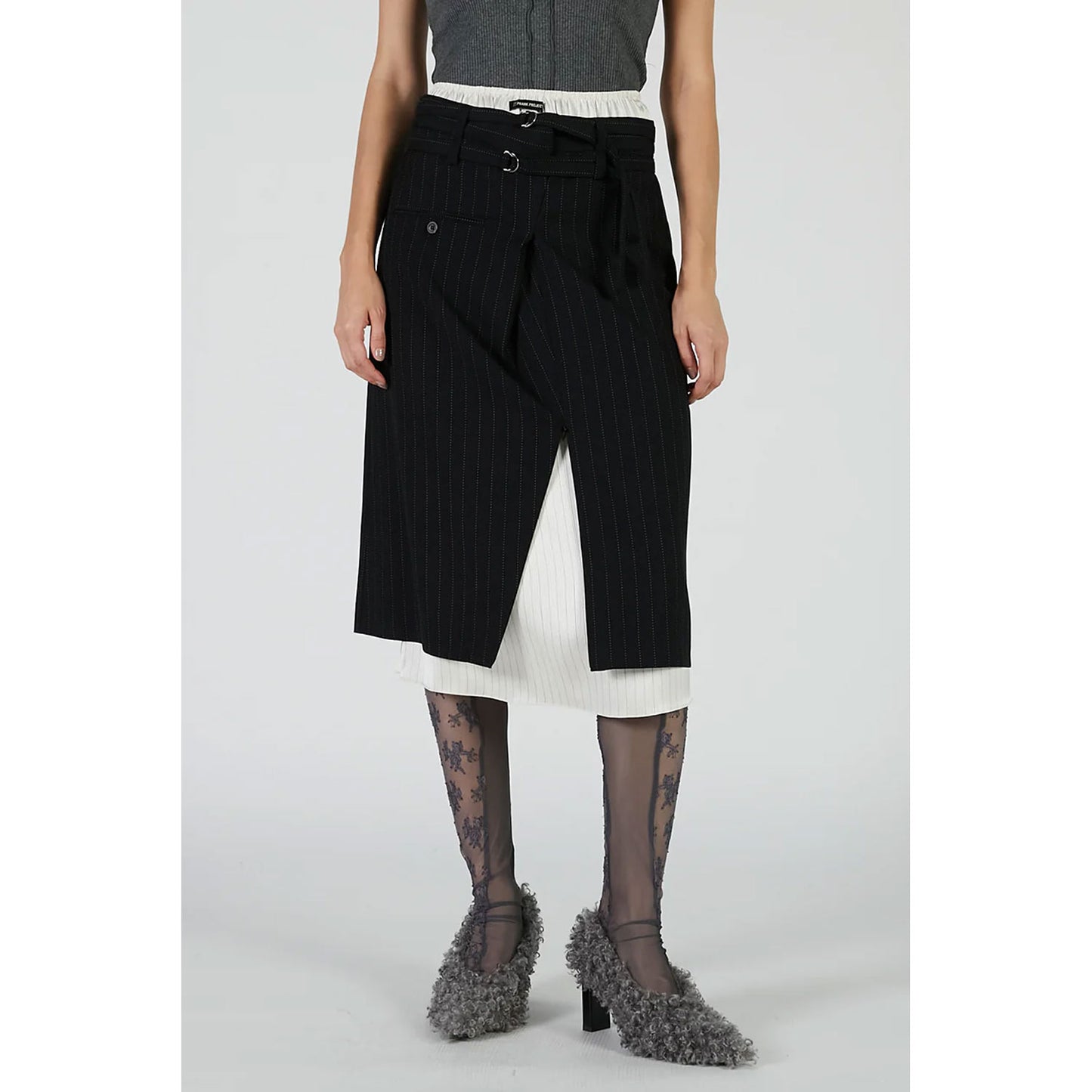 
                  
                    Suiting Midi Skirt-BLACK-
                  
                