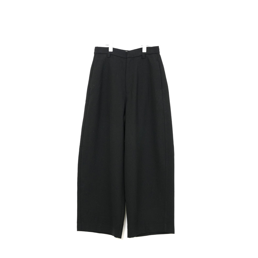 Wide Cocoon Trousers-BLACK-