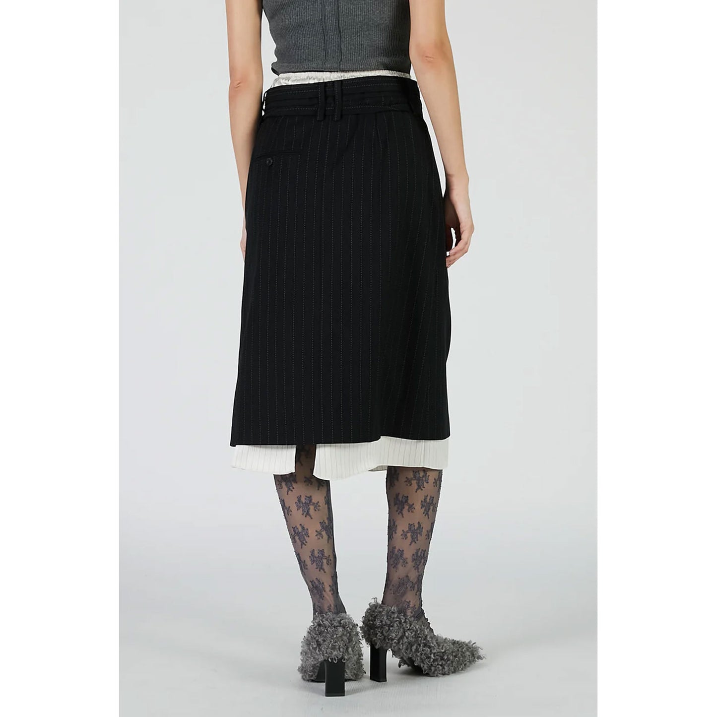 
                  
                    Suiting Midi Skirt-BLACK-
                  
                