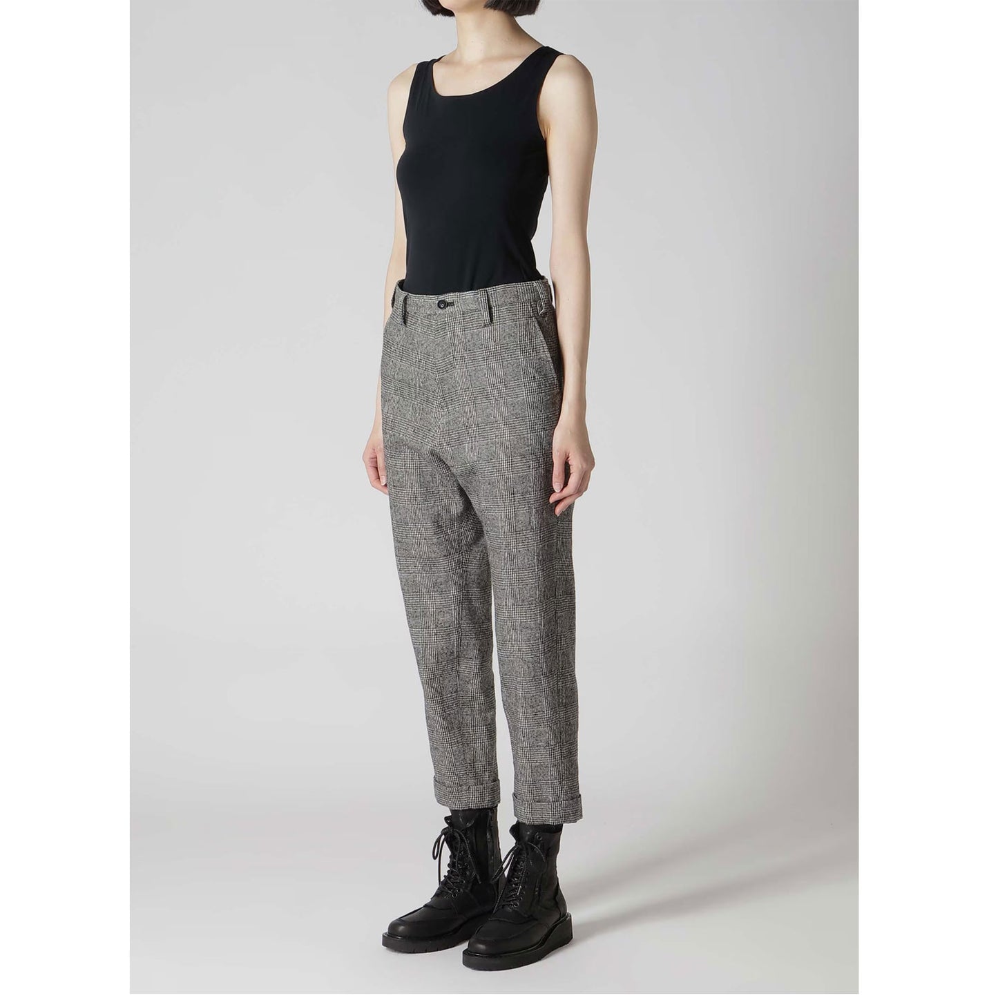 
                  
                    COTTON WOOL GLEN CHECK MACKIN SLIM PANTS
                  
                