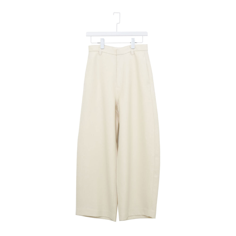 Wide Cocoon Trousers-ECRU-