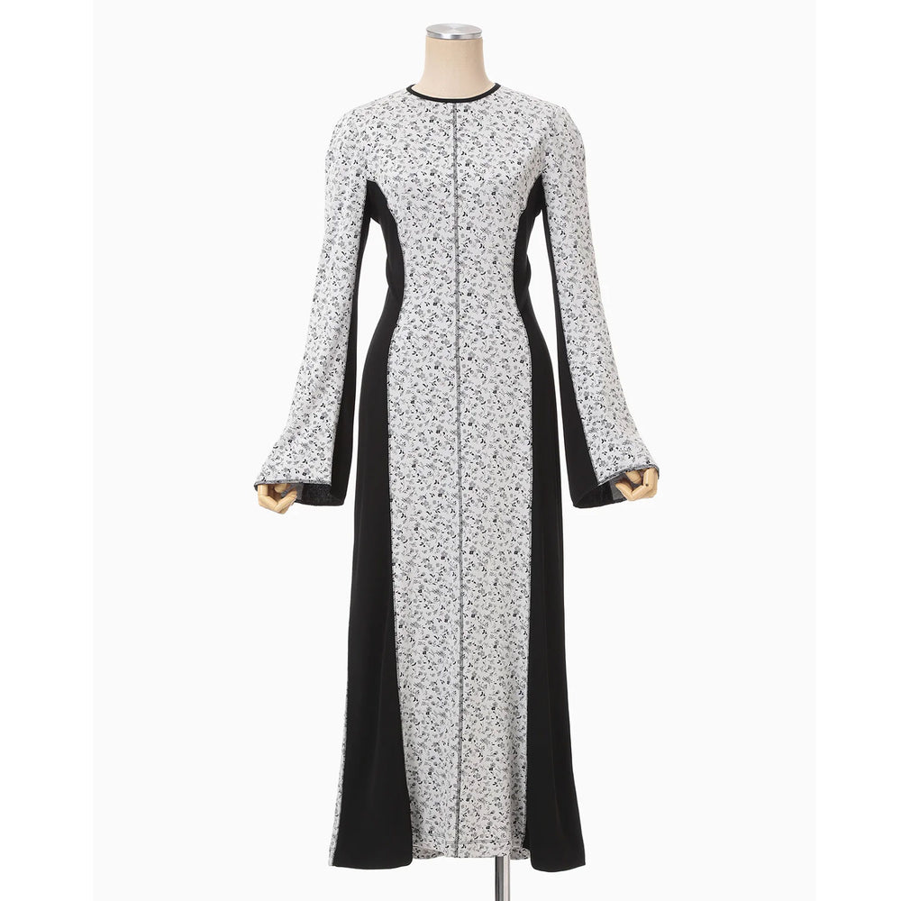 
                  
                    Floral Jacquard Fraise Stitch Dress - white
                  
                