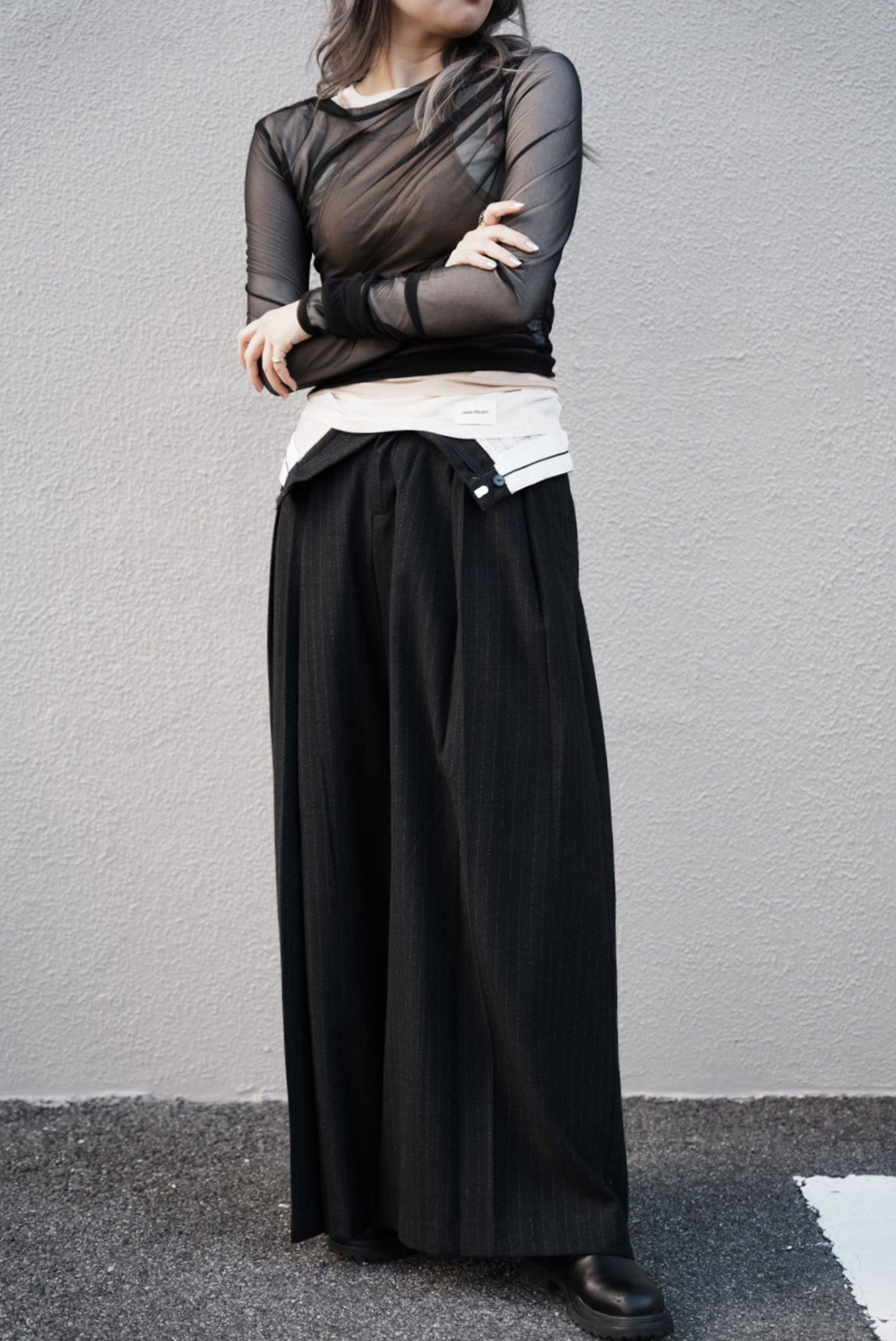 
                  
                    Super High Waist Pants-C.GRAY-
                  
                