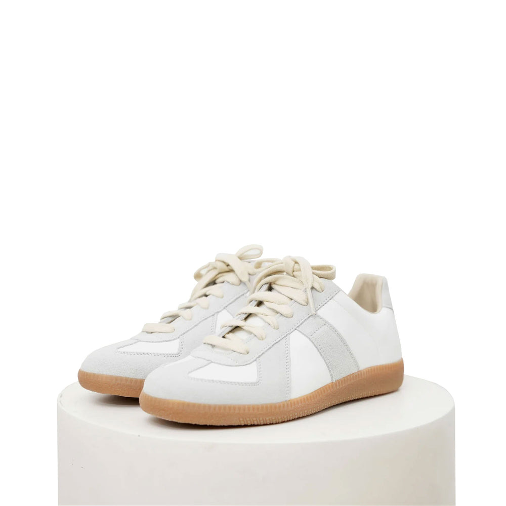 Replica calfskin sneakers -WHITE