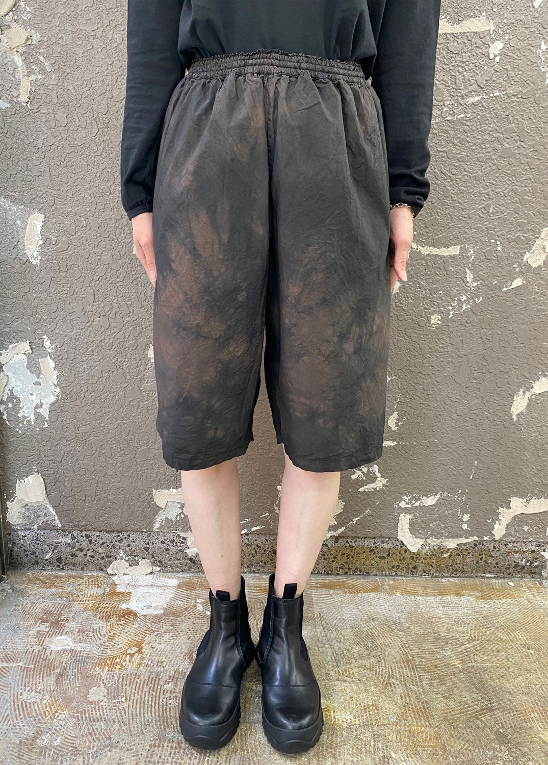 
                  
                    POPLIN SHORT TROUSERS‐BROWN/BLACK‐
                  
                