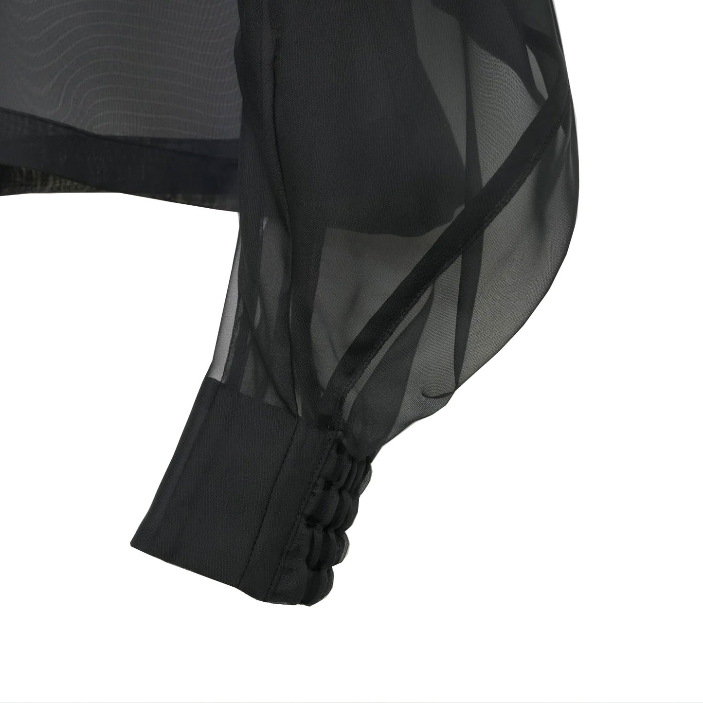 
                  
                    SHEER BLOUSE-BLACK-
                  
                