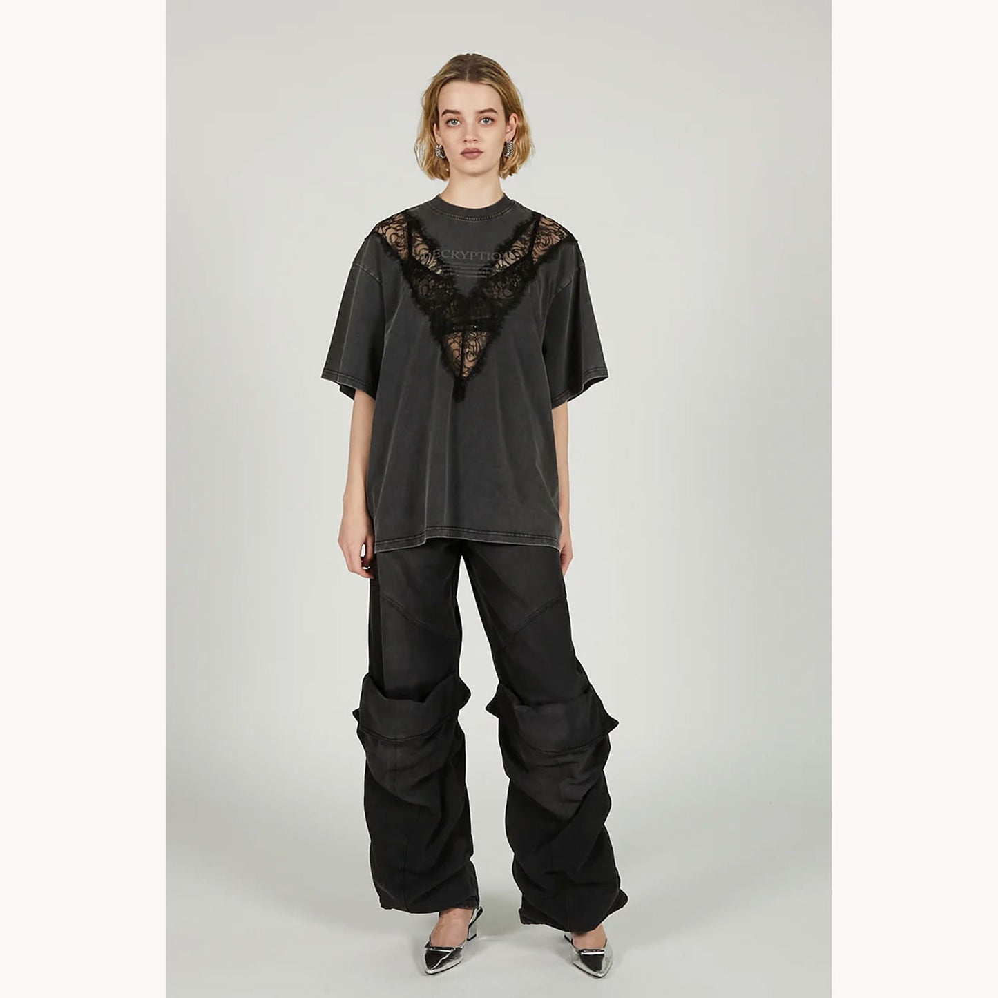 
                  
                    V-Cut Lace Logo Top
                  
                