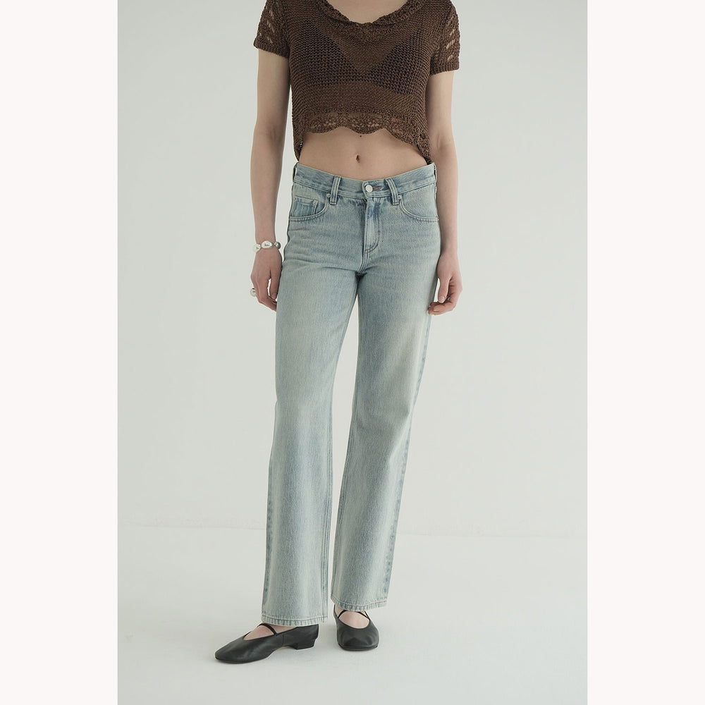 
                  
                    LOW WAIST SLIM DENIM PANTS -ICE BLUE-
                  
                