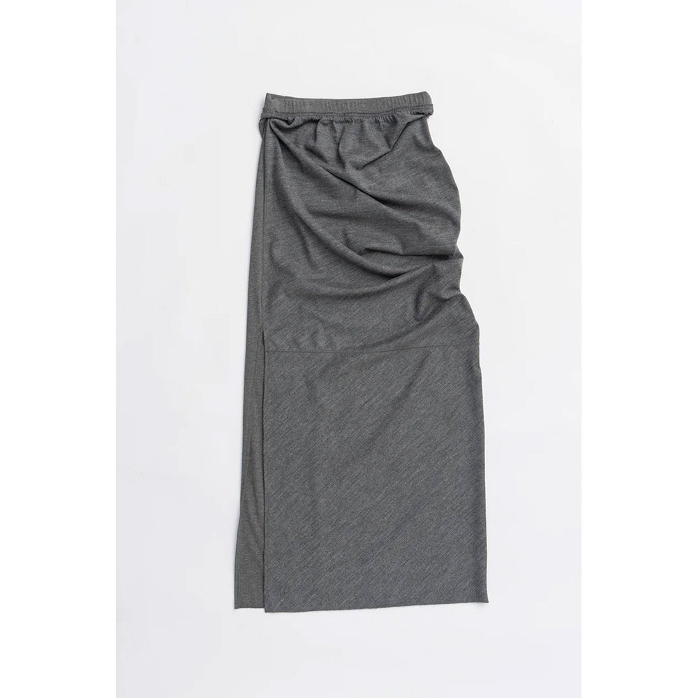 
                  
                    Wool Slouchy Skirt-GREY-
                  
                