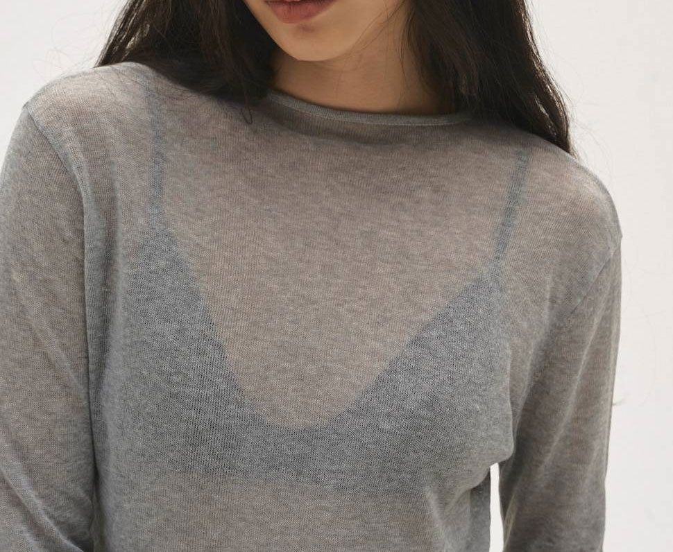 
                  
                    Compact Sheer Knit -GRAY-
                  
                