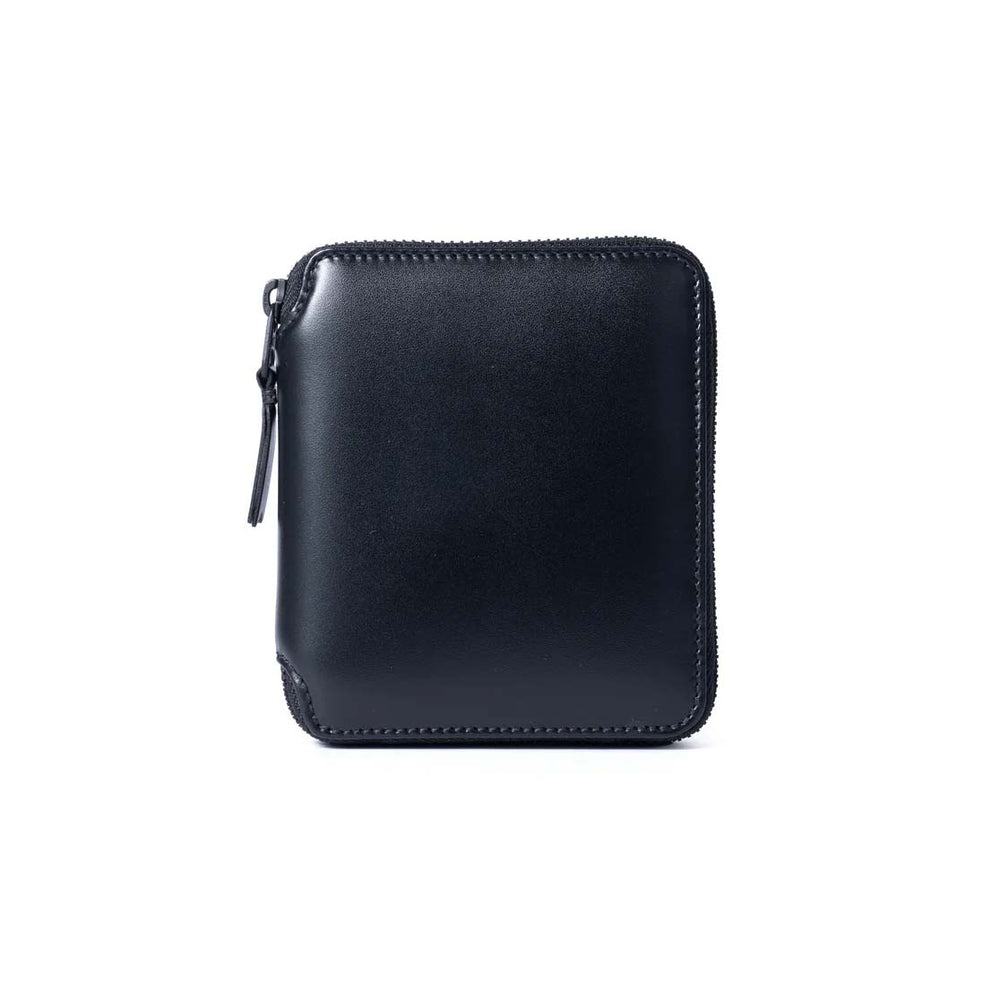 VERY BLACK FULL ZIP AROUND WALLET