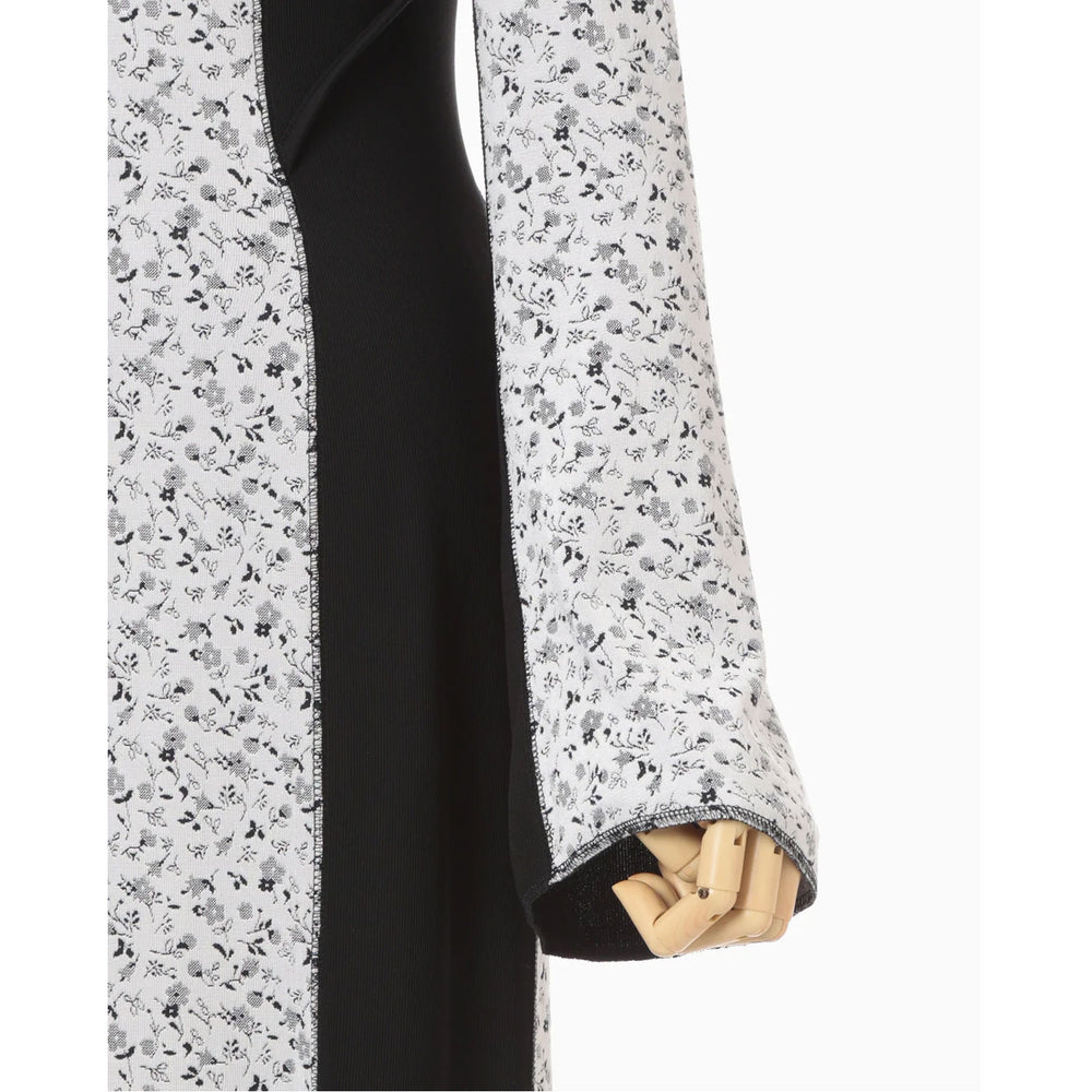 ワンピース Floral Jacquard Fraise Stitch Dress Floral Jacquard Fraise Stitch Dress - white – OBLIGE