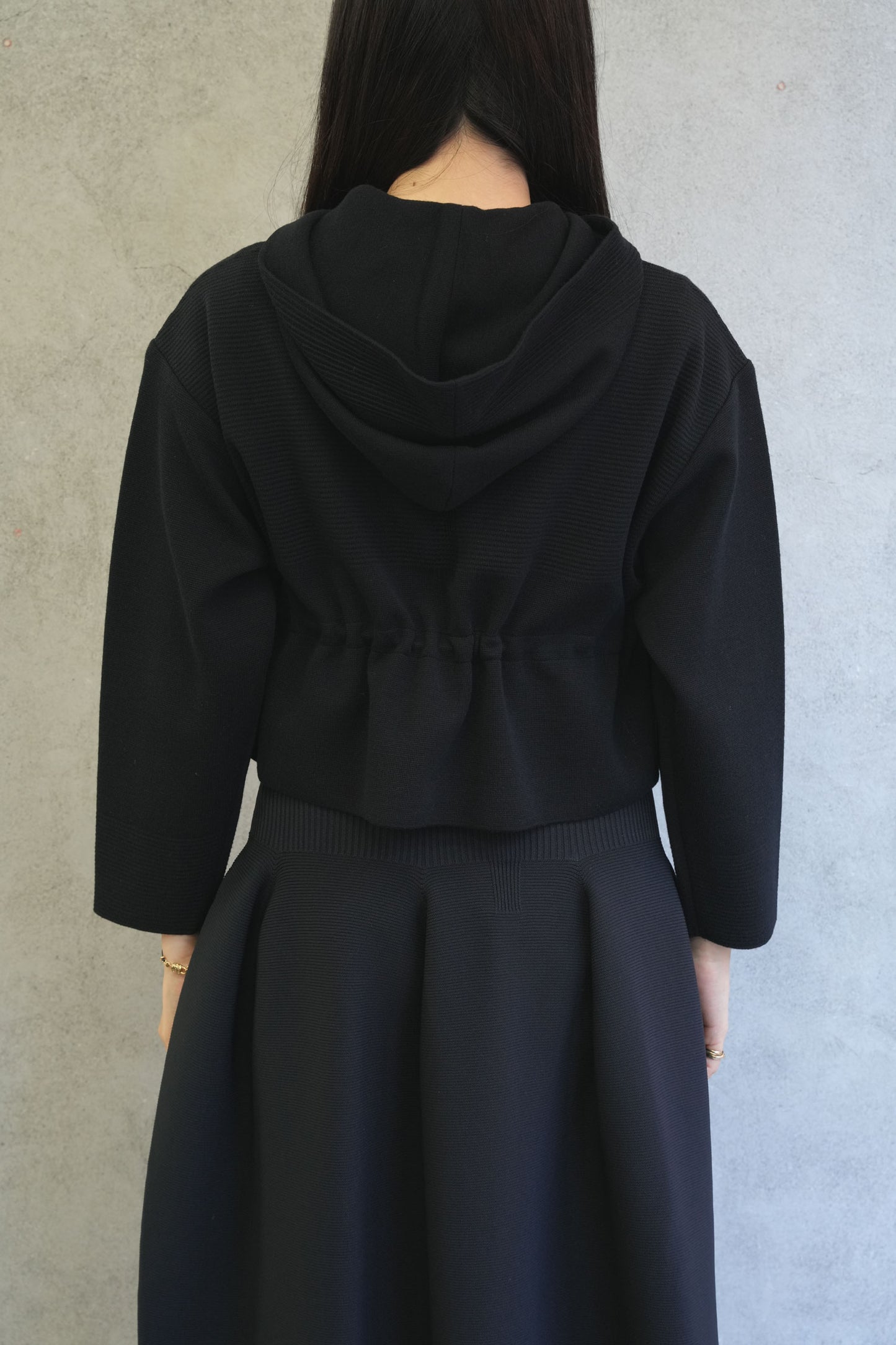 
                  
                    TW MILAN CROPPED HOODIE JACKET-BLACK-
                  
                