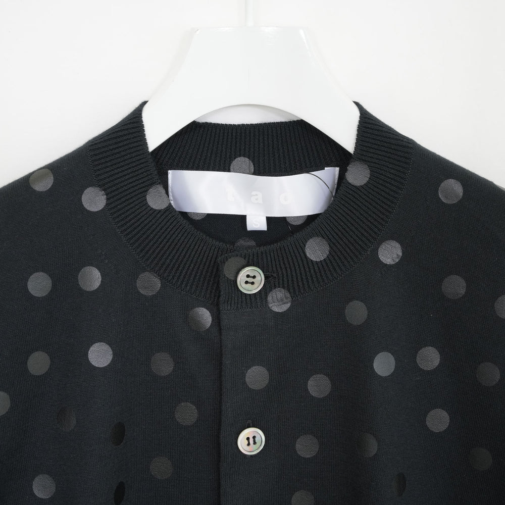 ドットプリントカーディガン-BLACK- – OBLIGE