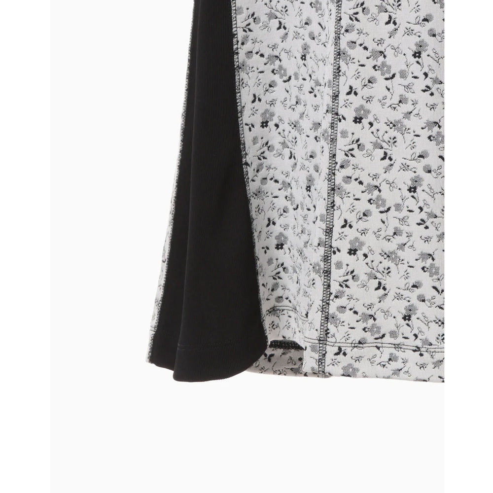 Floral Jacquard Fraise Stitch Dress - white – OBLIGE
