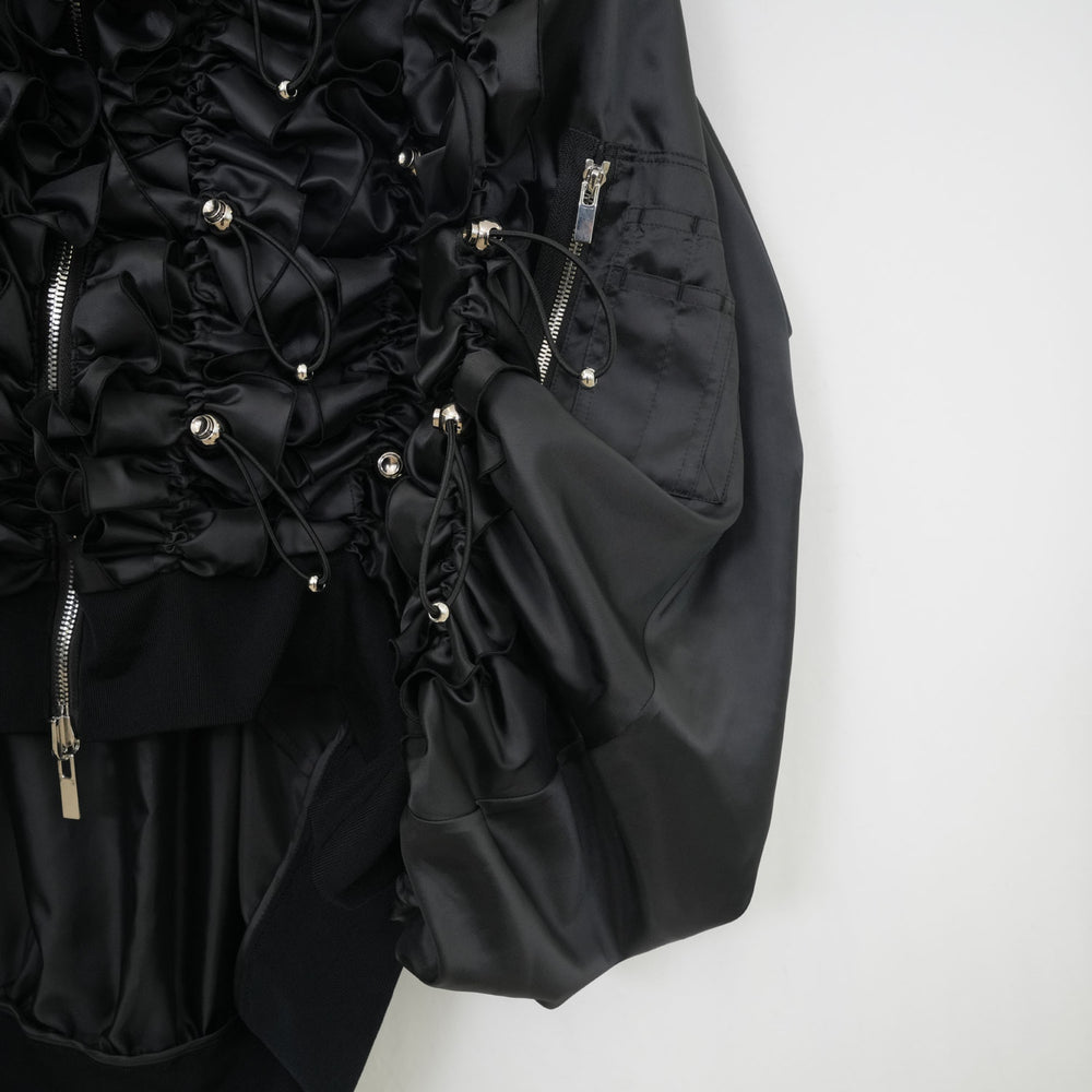 シャーリングブルゾン-BLACK- – OBLIGE