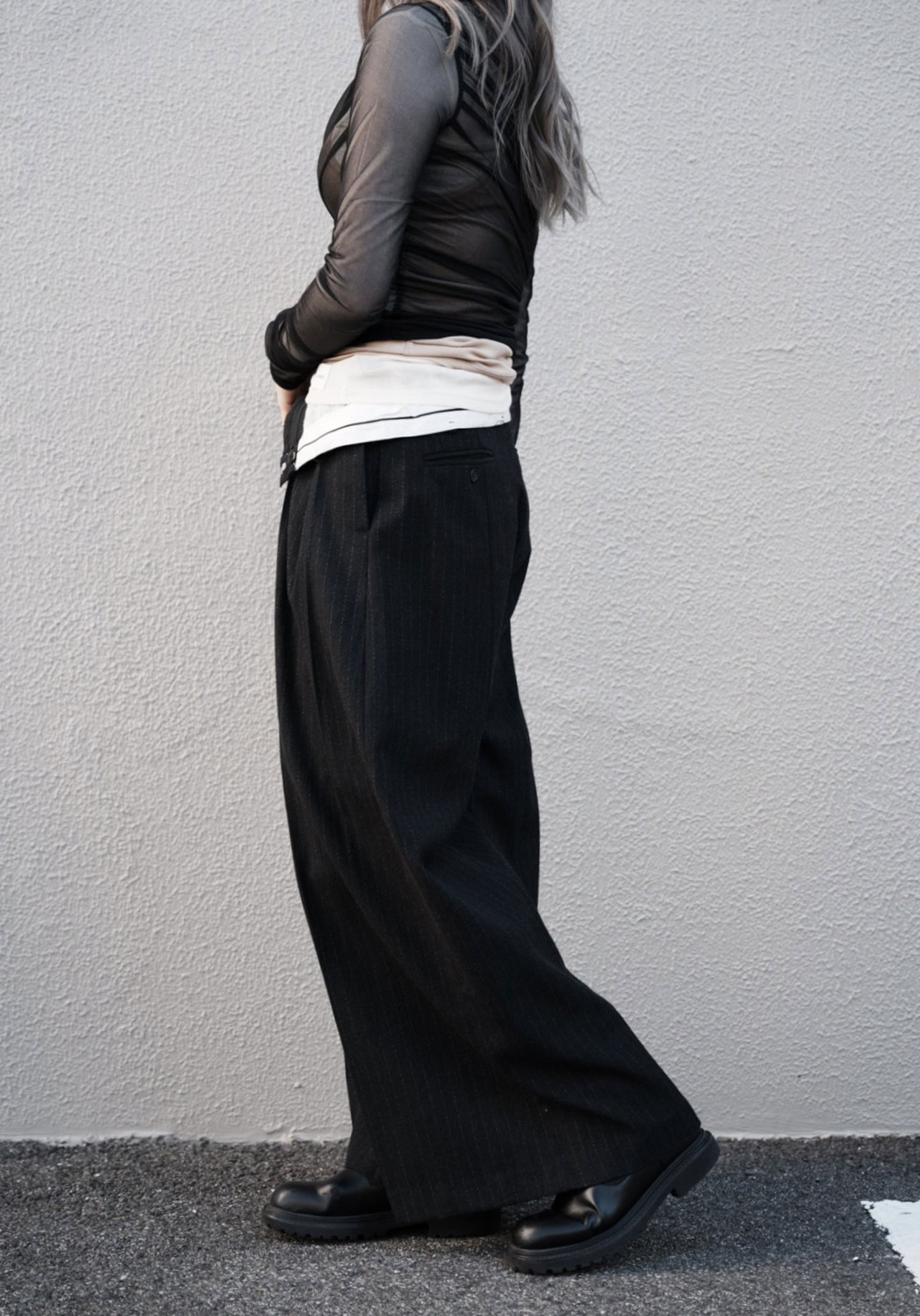 
                  
                    Super High Waist Pants-C.GRAY-
                  
                