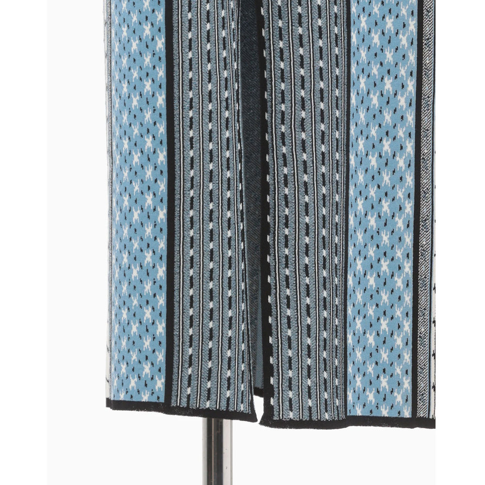 Geometric Pattern Knitted スカート ブルー　サイズ2 Geometric Pattern Knitted Skirt - blue