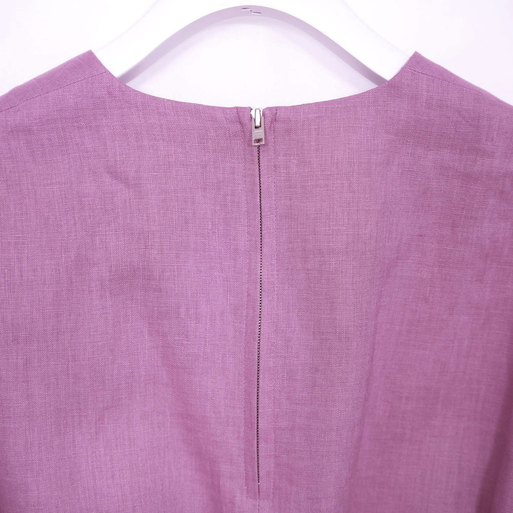 
                  
                    LINEN SHIRRED BLOUSE-LIGHT PURPLE-
                  
                