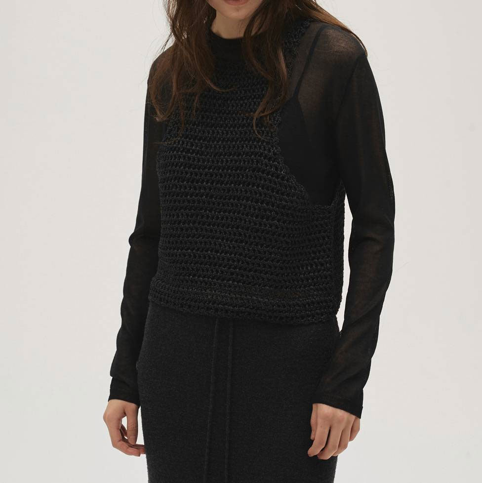 
                  
                    Compact Sheer Knit -GRAY-
                  
                